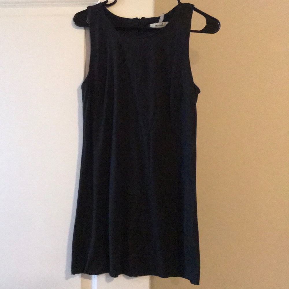 Black suede dress